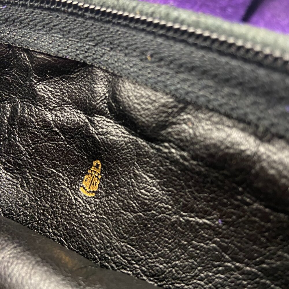 Vintage All Suede Leather Butterfly Purse Mark Cross England Brand 50's to 70's - Picture 13 of 14